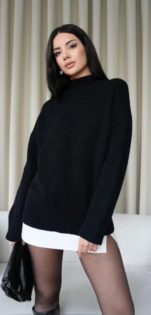 Pull Noir en Maille